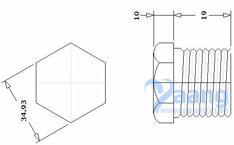 20190525231901 73189 - ASME B16.11 ASTM A182 F316L Threaded Hexagonal Plug 1" CL3000